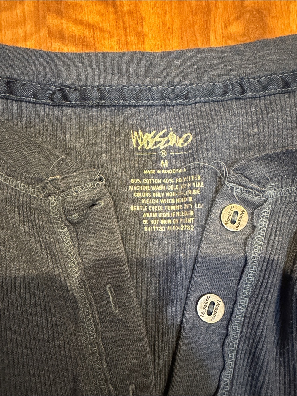Mossimo Supply Co. Navy Blue Long-Sleeve Henley Tunic - Picture 3 of 4